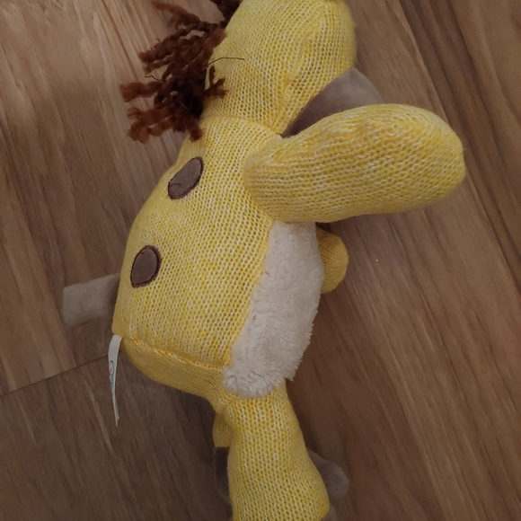 Spark Create Imagine Giraffe Plush Knit Toy Stuffed Animal Yellow Brown Rattle - Picture 4 of 9